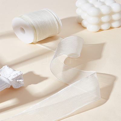 10 Yards Polyester Organza Ribbons SRIB-LP0001-07B-1