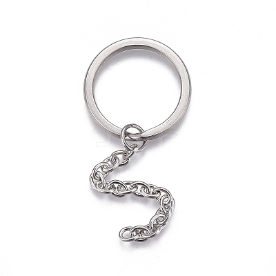Tarnish Resistant 304 Stainless Steel Split Key Ring Clasps LS-STAS-L226-009B-1