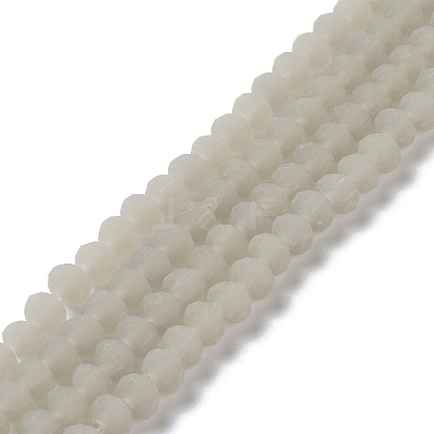 Imitation Jade Solid Color Glass Beads Strands EGLA-A034-J8mm-MD10-1