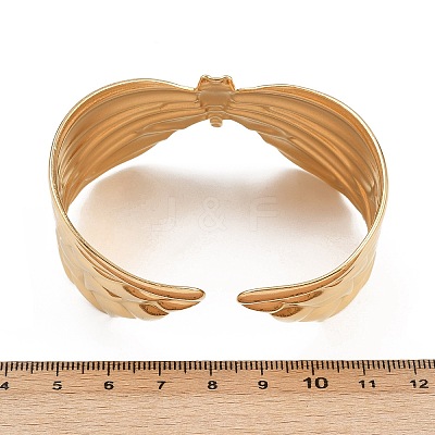 304 Stainless Steel Cuff Bangles for Women BJEW-D363-05B-G-1