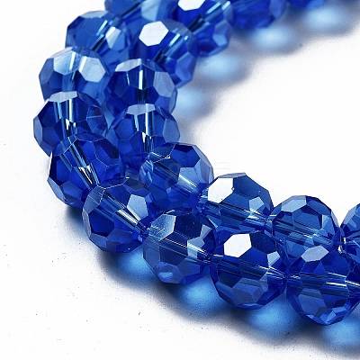 Electroplate Transparent Glass Beads Strands EGLA-A035-T10mm-A21-1