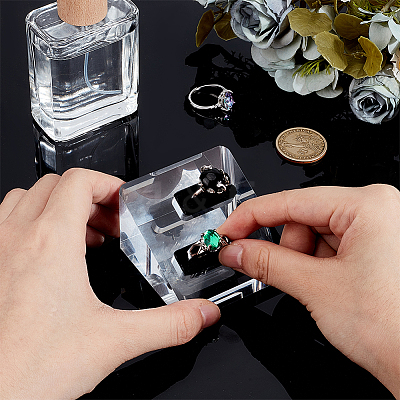 Acrylic & Lint Ring Display RDIS-WH0019-10-1