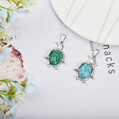 10Pcs 10 Styles Natural & Synthetic Mixed Gemstone Pendants G-GL0001-06-1