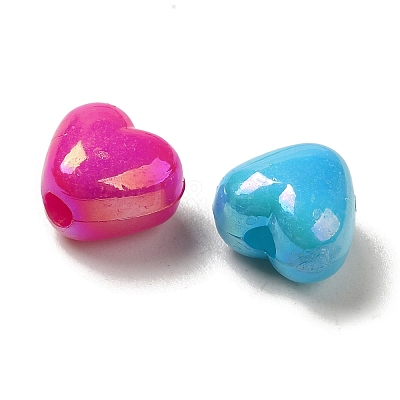 Plating Opaque Acrylic Beads OACR-E039-56-1