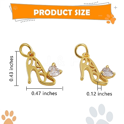 20Pcs Brass Micro Pave Cubic Zirconia Stilettos Charms ZIRC-SZ0001-91-1