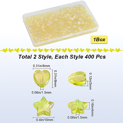 800Pcs 2 Styles Eco-Friendly Transparent Acrylic Beads TACR-SP0001-01E-1