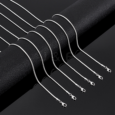 Brass Round Snake Chain Necklace Making NJEW-PH0001-19-1