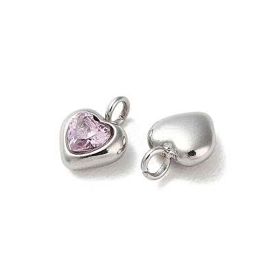 High Polished 304 Stainless Steel Micro Pave Cubic Zirconia Pendants STAS-L022-396A-P-1