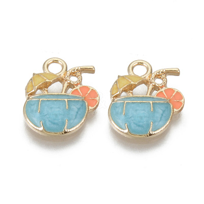 Alloy Enamel Pendants ENAM-T009-63C-RS-1