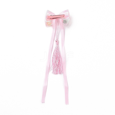 Bowknot Long Ribbon Alligator Hair Clip LS-PHAR-D013-03A-1