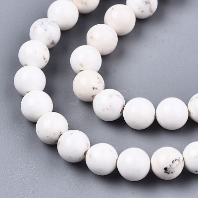Natural Magnesite Beads Strands X-G-S373-003-6mm-1