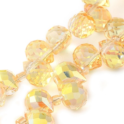 Electroplate Glass Beads Strands EGLA-D030-17J-1