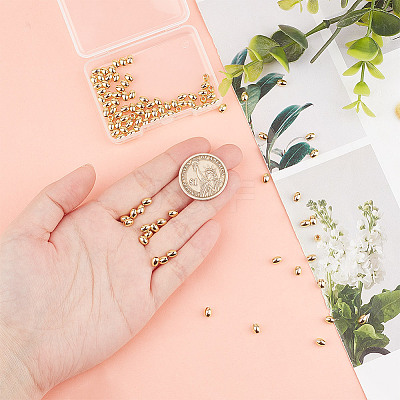 100Pcs Rack Plating Brass Beads KK-GO0001-72-1
