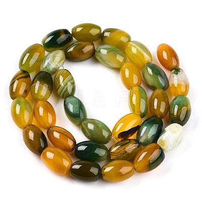 Dyed Natural Agate Beads Strands G-T141-15B-01-1