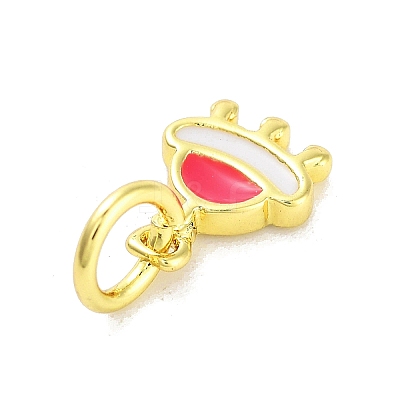 Real 18K Gold Plated Rack Plating Brass Enamel Charms KK-M293-28G-03-1