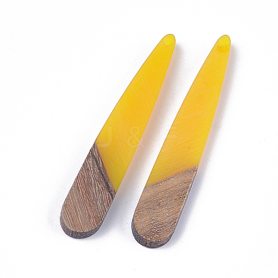 Resin & Walnut Wood Pendants RESI-S358-40C-1