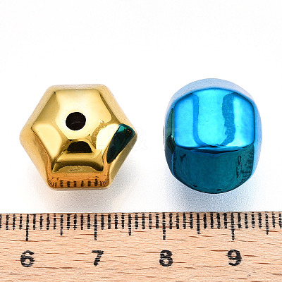 UV Plating Opaque Acrylic Beads X-PACR-T017-03-1