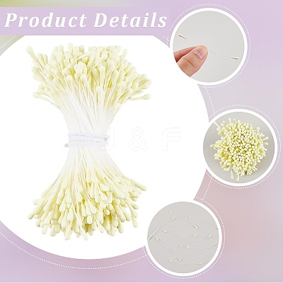 6Bundles Gypsum with Cotton Cord Artificial Flower Core DIY-GF0014-10A-1
