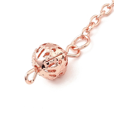 Brass Cable Chain Pointed Dowsing Pendulums HJEW-D004-04RG-1