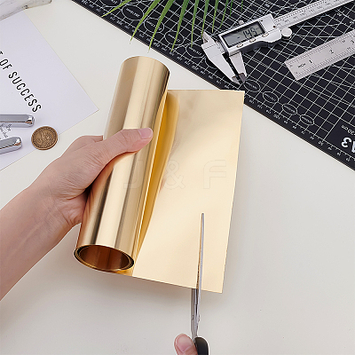 Brass Sheets Rolls KK-WH0100-33C-1