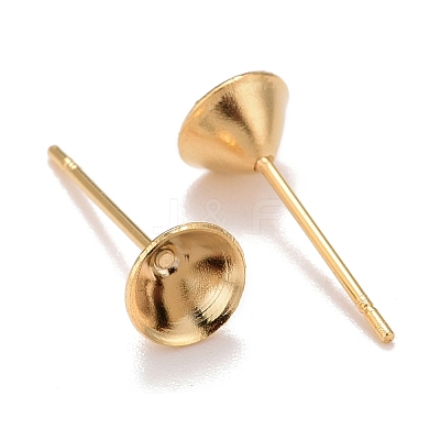 304 Stainless Steel Post Stud Earring Settings STAS-L238-082E-G-1