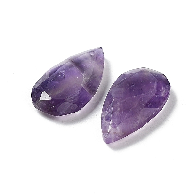 Natural Amethyst Faceted Pendants G-D082-01E-1