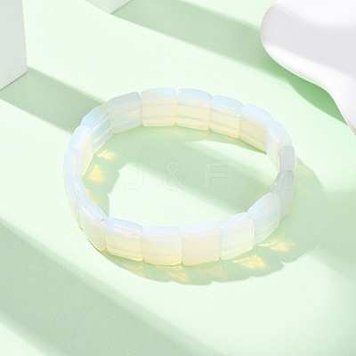 Opalite Faceted Beaded Stretch Bracelets for Women BJEW-K251-08L-1