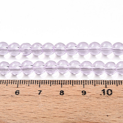 Baking Paint Transparent Glass Beads Strands DGLA-N006-6mm-05-1