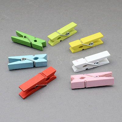 Wooden Craft Pegs Clips X-AJEW-S034-25mm-1