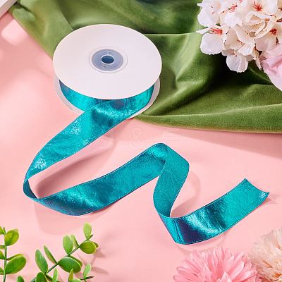 1 Roll Imitation Leather Polyester Ribbon LC-TA0001-02A-1