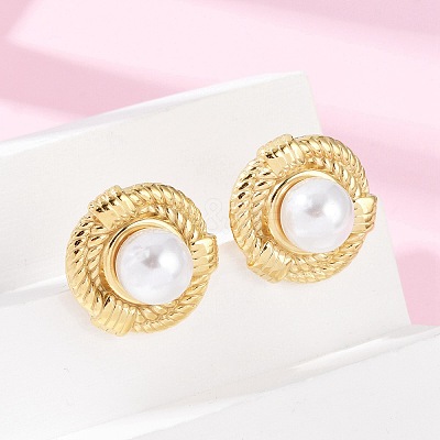 304 Stainless Steel Stud Earrings EJEW-G423-31A-G-1