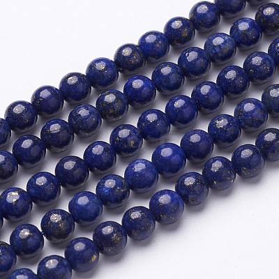 16 inch Grade A Round Dyed Natural Lapis Lazuli Beads Strand G-GSR4mmC123-1