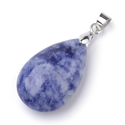 Natural Blue Spot Jasper Pendants G-S243-15-1