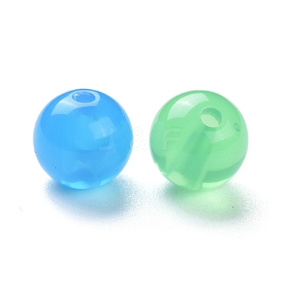 Imitation Jade Acrylic Beads SACR-S188-10mm-M-1