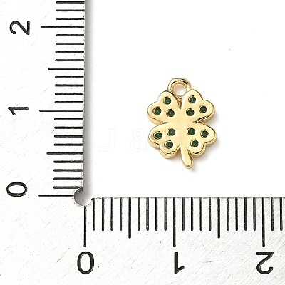 Brass Micro Pave Cubic Zirconia Charms X-KK-I276-44G-1