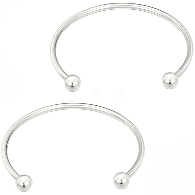 6Pcs Brass Cuff Bangle Making KK-BBC0022-74-1