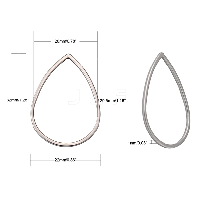 Tarnish Resistant 304 Stainless Steel Linking Rings X-STAS-T047-16C-1