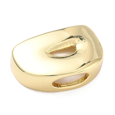 Brass Initial Beads KK-B167-27G-01D-1