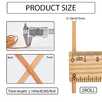 Cowhide Leather Cord WL-WH0006-02B-02-1
