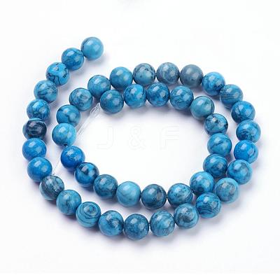 Natural Map Stone/Picasso Stone/Picasso Jasper Beads Strands G-F520-43-8mm-1
