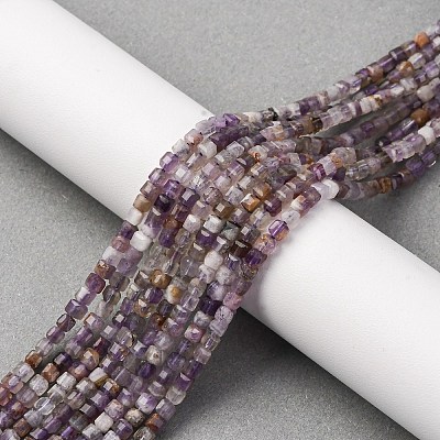 Faceted Natural Amethyst Beads Strands LS-G-RM250101-E21-01-1