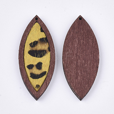 Eco-Friendly Cowhide Leather Big Pendants FIND-S301-34C-05-1