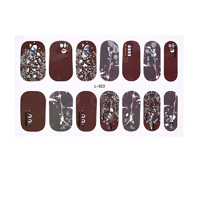 Glitter Full Cover Imitation Diamond Glass Diamond Nail Stickers MRMJ-T072-L023-1