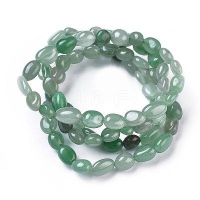 Natural Green Aventurine Bead Stretch Bracelets BJEW-K213-03-1