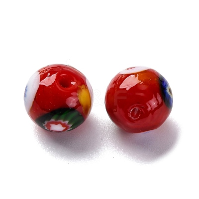 Handmade Millefiori Lampwork Beads LAMP-R003-02B-10-1