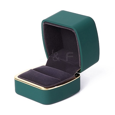 Square Plastic Jewelry Ring Boxes OBOX-F005-01A-1