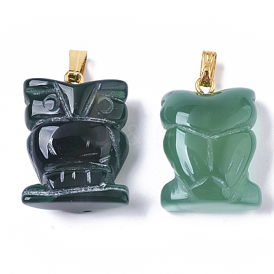 Natural Agate Pendants G-R459-006-1