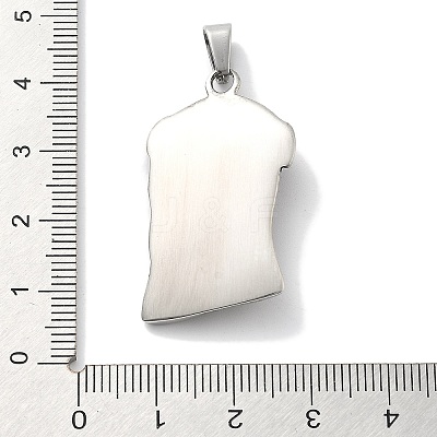 304 Stainless Steel Pendants STAS-Z098-14AS-1
