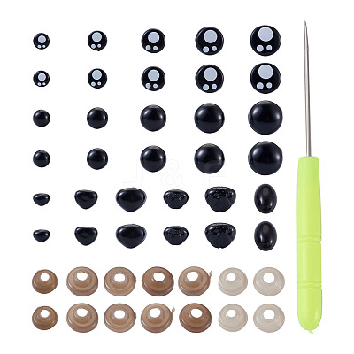 Craft Plastic Doll Eyes & Noses DIY-TA0008-92-1