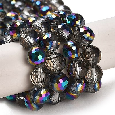 Electroplate Glass Bead Strands EGLA-R041-8mm-07-1